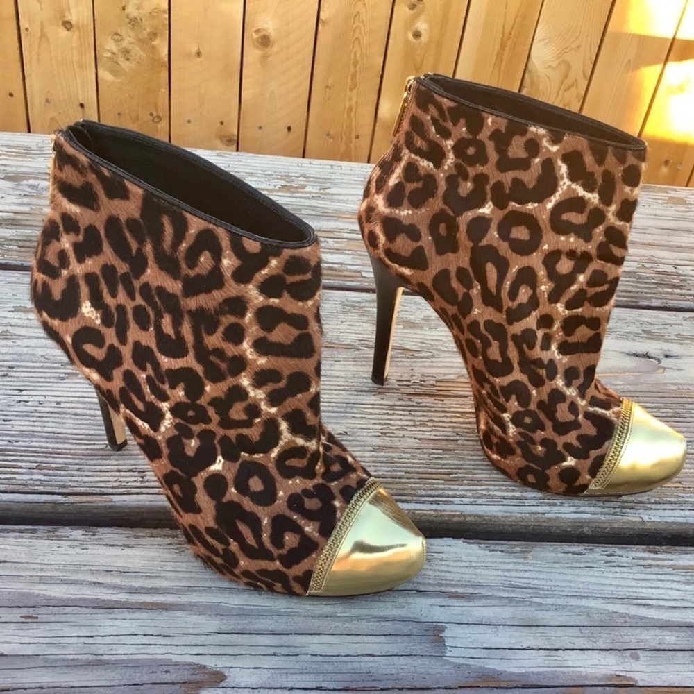 Michael Kors cheetah print booties